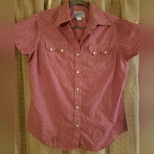 Vintage Rockmount Ranch Wear Red Gingham SNAP Western Shirt Fits Womens Medium